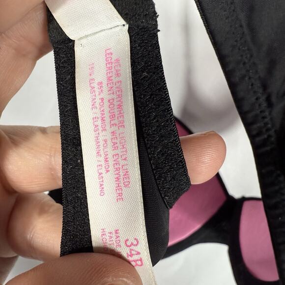 PINK Victoria’s Secret Black Wear Everywhere Push Up Bra SZ 34B - Picture 5 of 5